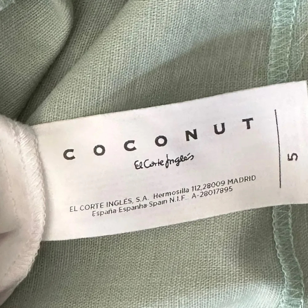 COCONUT | Mint | LINEN AND LACE DRESS - Picture 14 of 15